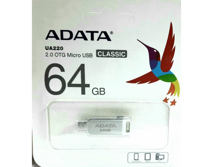 ADATA PENDRIVE 64GB 2.0 OTG MICRO USB (UA220)